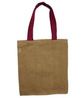 Grote jute draagtas - 5 handvatten in verschillende kleuren