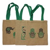 Grote jute draagtas - 2 verschillende ontwerpen