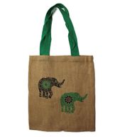 Grote jute draagtas - 2 verschillende ontwerpen