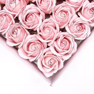 Ambachtelijke Zeepbloemen - Med Rose - Pink With Black Rim
