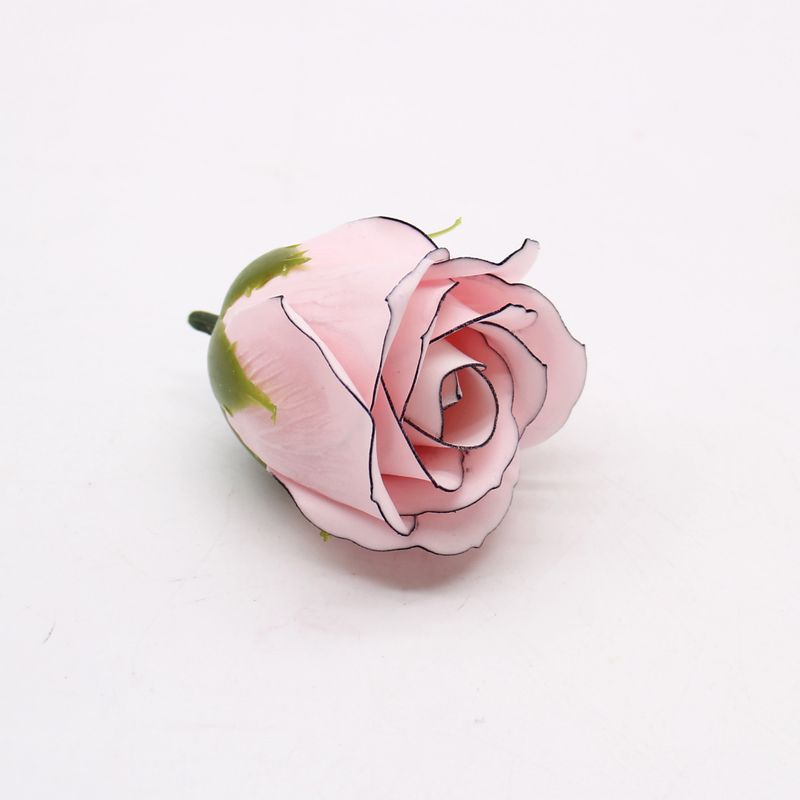 Ambachtelijke Zeepbloemen - Med Rose - Pink With Black Rim