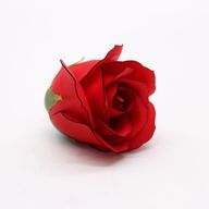 Ambachtelijke Zeepbloemen - Med Rose - Red With Black Rim
