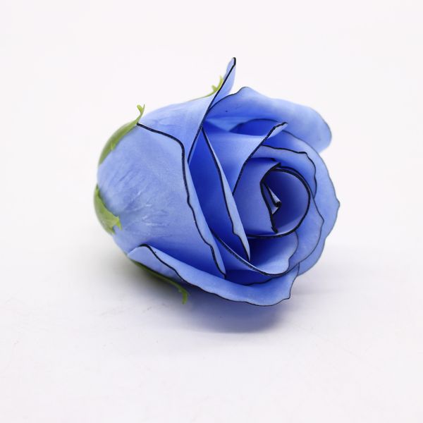 Ambachtelijke Zeepbloemen - Med Rose - Blauw Met Zwarte Rand