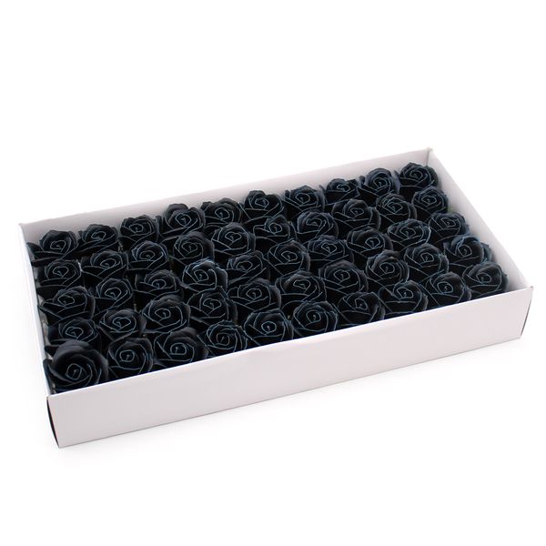 Ambachtelijke Zeepbloemen - Med Rose - Zwart Met Witte Rand