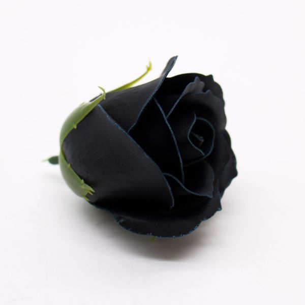 Ambachtelijke Zeepbloemen - Med Rose - Zwart Met Witte Rand
