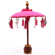 Bali Home Decoratie Parasol - Katoen - Roze - 40cm