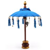 Bali Home Decor Parasol - Katoen - Turquoise - 40cm