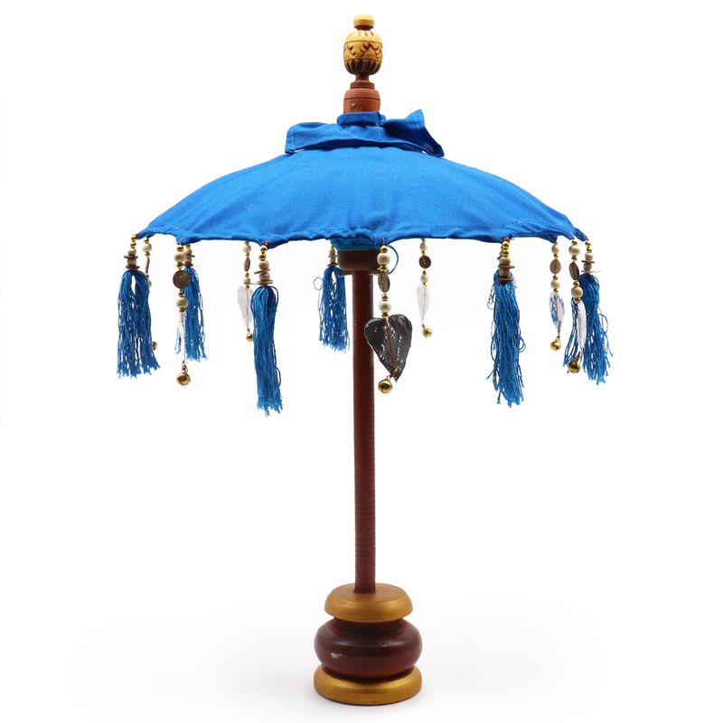 Bali Home Decor Parasol - Katoen - Turquoise - 40cm