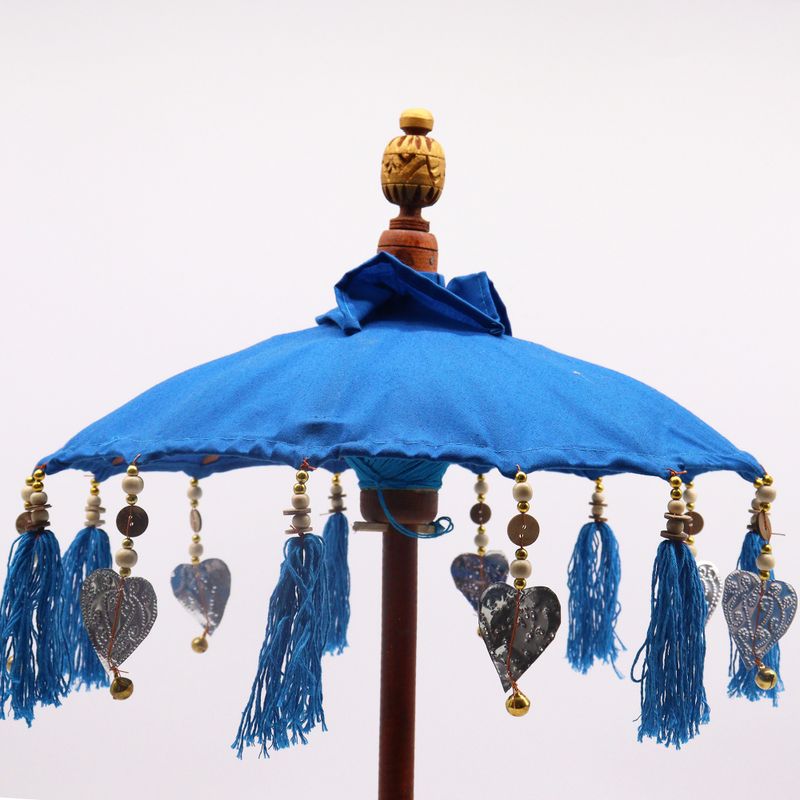 Bali Home Decor Parasol - Katoen - Turquoise - 40cm