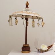 Bali Home Decor Parasol - Doek - Gouden Decor - 40 cm
