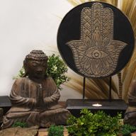 Buddha Feng Shui Set - Hamsa - Grijs