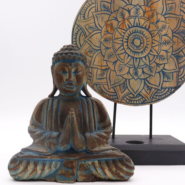 Buddha Feng Shui Set - Bloem Mandala - Blauw