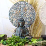 Buddha Feng Shui Set - Bloem Mandala - Blauw