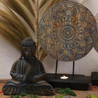 Buddha Feng Shui Set - Bloem Mandala - Blauw