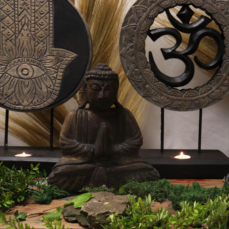 Buddha Feng Shui Set - Om - Grijs & Zwart