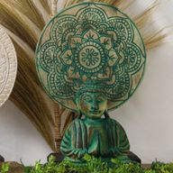 Buddha Feng Shui Set - Mandala - Groen