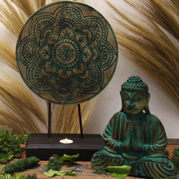 Buddha Feng Shui Set - Mandala - Groen