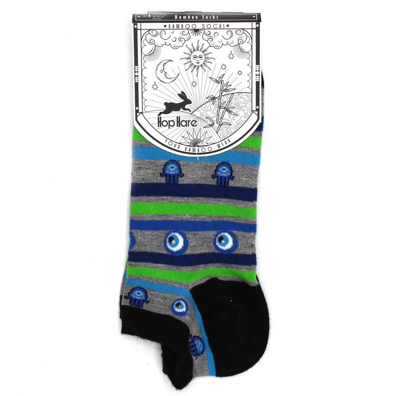 S/M Hop Hare Bamboe Enkelsokken (36-40) - Boze Oog en Hamsa
