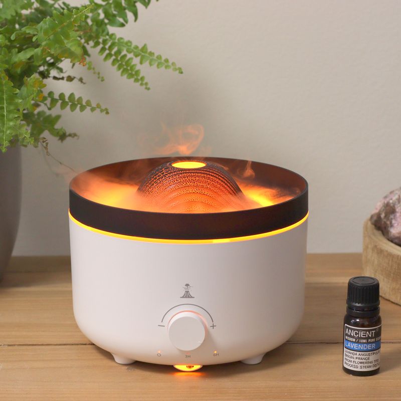 Grote Aroma Diffuser met Vulkaaneffect (stekker) Twee Kleuren