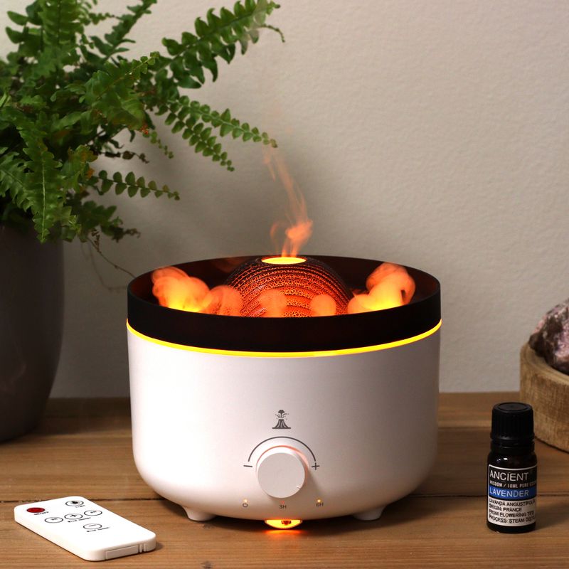 Grote Aroma Diffuser met Vulkaaneffect (stekker) Twee Kleuren