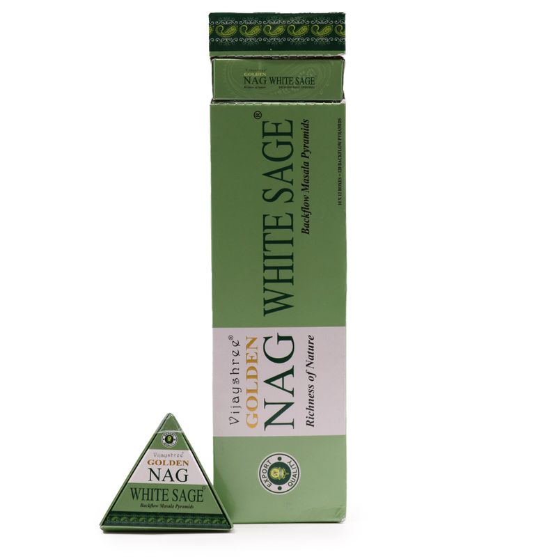 42g Jumbo Golden Nag - Witte Salie Achterwaartse Wierookkegels