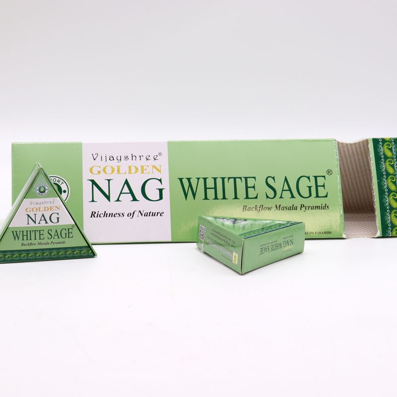42g Jumbo Golden Nag - Witte Salie Achterwaartse Wierookkegels