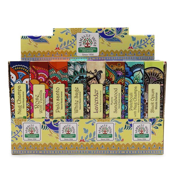 Namaste Mandala Masala Wierook Displaypakket (6x8 Geuren)