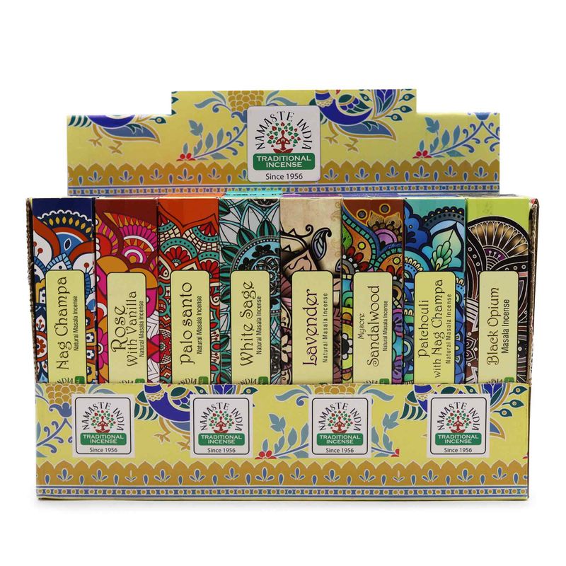 Namaste Mandala Masala Wierook Displaypakket (6x8 Geuren)