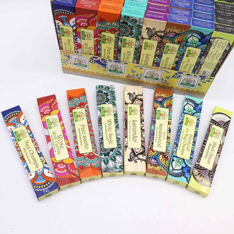 Namaste Mandala Masala Wierook Displaypakket (6x8 Geuren)