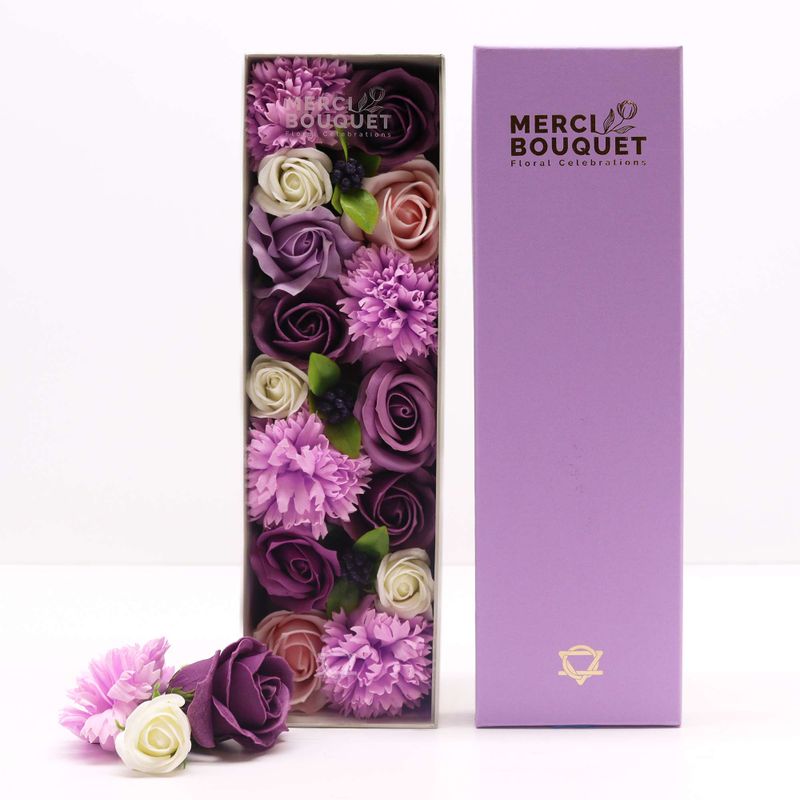 Lange Doos -  Lavendel Roos & Anjer