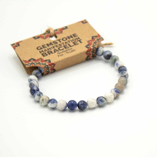Edelsteen Manifestatie Armband - Sodaliet - Waarheid