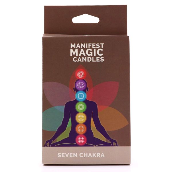 Zeven Chakra Manifest Kaarsen (pak van 7)