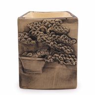 Met de hand beschilderde Bonsai Brander - Leisteen