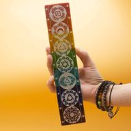 Zeepsteen Zeven Chakra Wierookhouder - 26x5cm