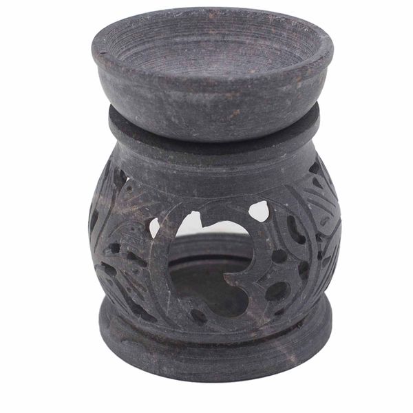 Kleine Zeepsteen Oliebrander 8cm - Om