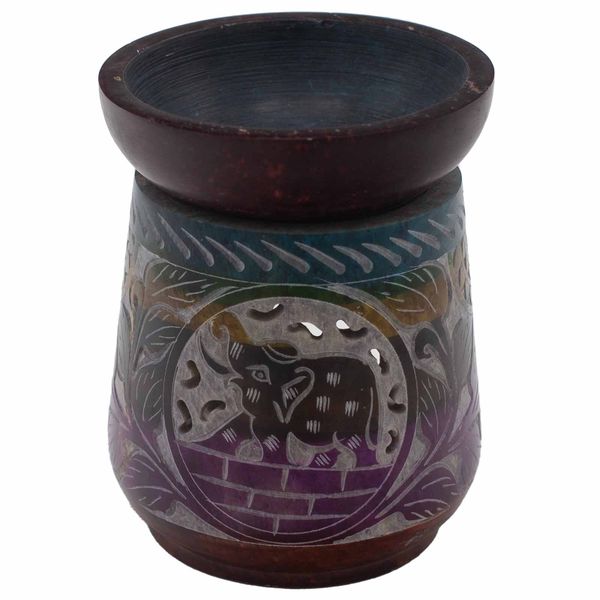 Grote Zeepsteen Oliebrander 13x10cm - Olifant - Vijf Kleuren