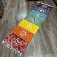 100% Katoenen Yogamat - 60x200cm - 7 Chakra's