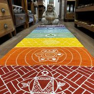 100% Katoenen Yogamat - 60x200cm - 7 Chakra's