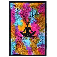 Eenpersoons Katoenen Bedsprei + Wandkleed - Yoga Boom