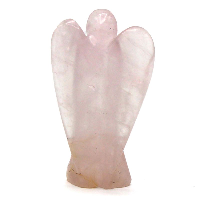 Hand Gesneden Edelstenen Engel - Rozenkwarts