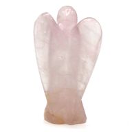 Hand Gesneden Edelstenen Engel - Rozenkwarts