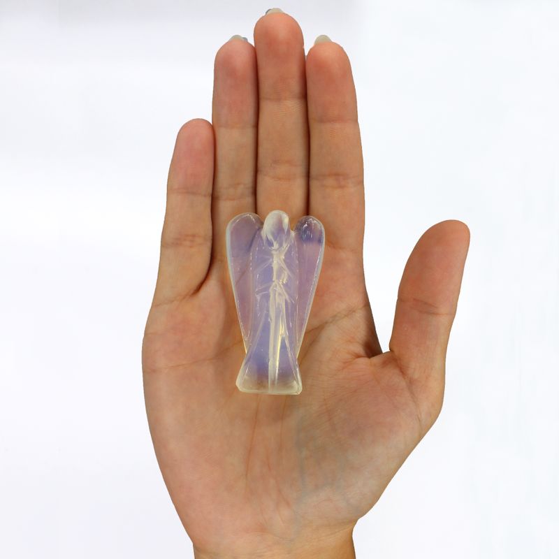 Hand Gesneden Edelstenen Engel - Opaliet