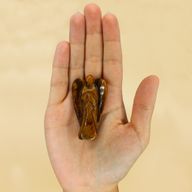 Hand Gesneden Edelstenen Engel - Tijgeroog