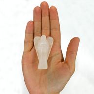 Hand Gesneden Edelstenen Engel - Rozekwarts