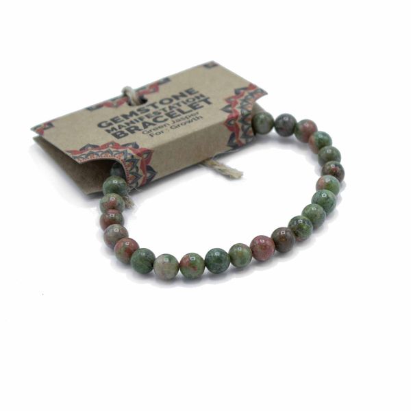 Edelsteen Manifestatie Armband - Groene Jaspis - Groei