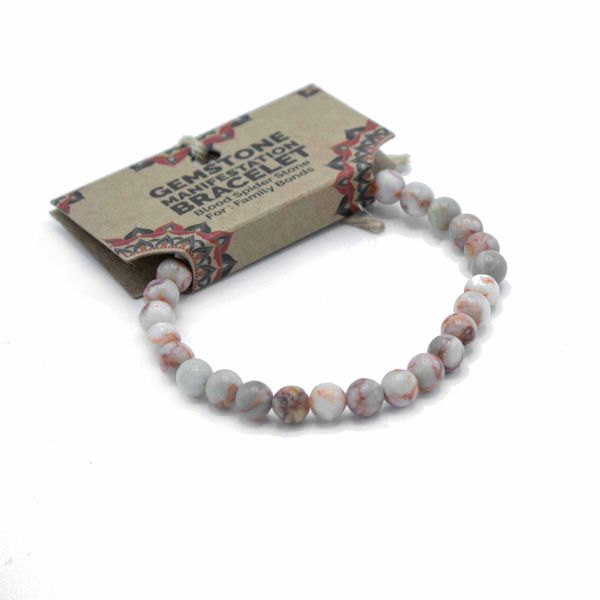 Edelsteen Manifestatie Armband -Bloedspinnensteen - Familiebanden