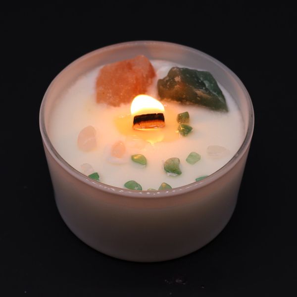 Chakra Kristallen Kaarsen - Hartchakra