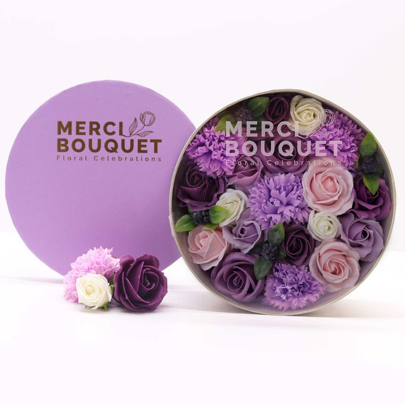 Ronde Doos - Lavendel Roos & Anjer