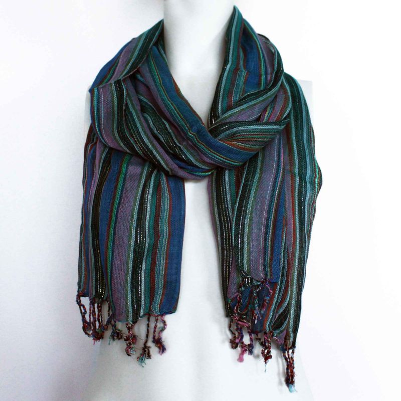 Indiase Boho Sjaals - 50x180cm - Willekeurige Paarse tinten