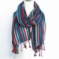 Indiase Boho Sjaals - 50x180cm - Willekeurige Blues